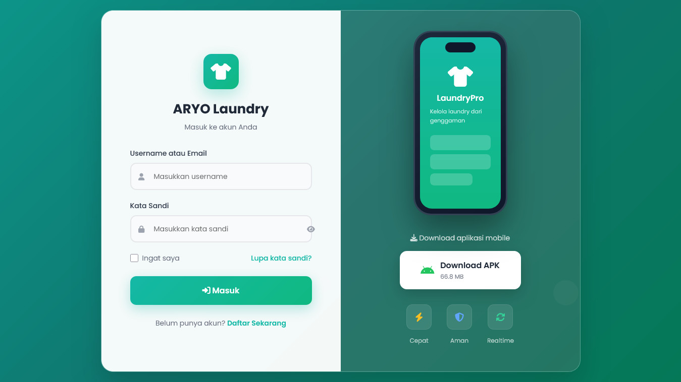 Source code Aplikasi Laundry + APK